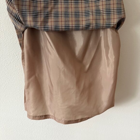 Vintage Le Suit Faux Nova Check Plaid Lined Pencil Skirt Size 16P - Picture 6 of 8